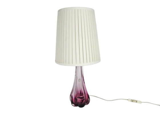 Image 1 of Christalleries de Val St Lambert - Belgium - crystal - transparent - pink - 1970's