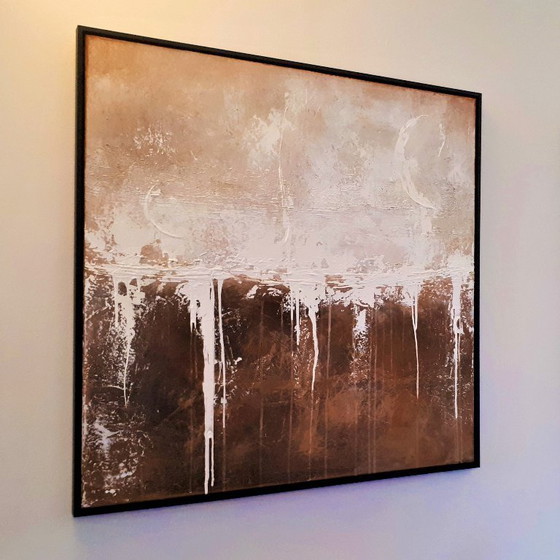 Image 1 of Frances Eckhardt - Peinture abstraite peinte à la main, art moderne et contemporain, 100 x 100 cm