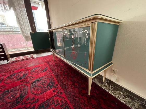 Image 1 of Credenza italiana di metà secolo con specchio — di Umberto Mascagni (anni '50-'60)