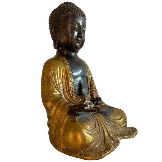 Lote 189 – Buda Amitabha de bronce con estupa original y cristal – Nepal Himalaya – Esculturas, Bronze (photo 8 of 11)