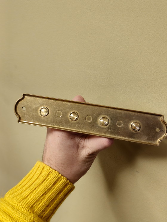 Image 1 of Vintage Brass Coat Rack Key rack Key rack