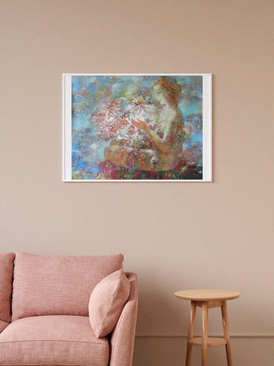 Original Oil Painting Abstract Expressionism Symbolism Girl Spring – Paintings & Drawings, Canvas (photo 3 of 10)