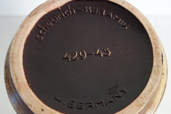 Large Scheurich Keramik Ceramic Floor Vase, Germany, 1970s, Brown, Vintage (photo 13 of 13)