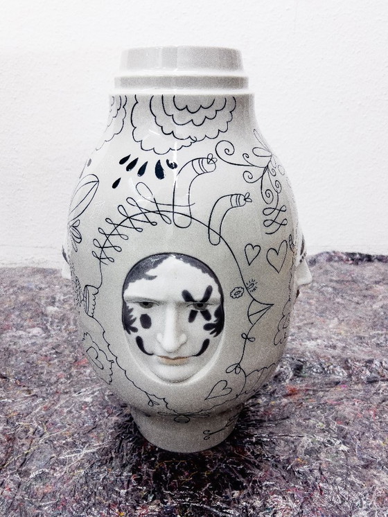 Image 1 of Lladró vase, “Conversation II”, Jaime Hayon