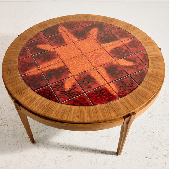 Image 1 of MK11838 Walnut coffee table with ceramic top