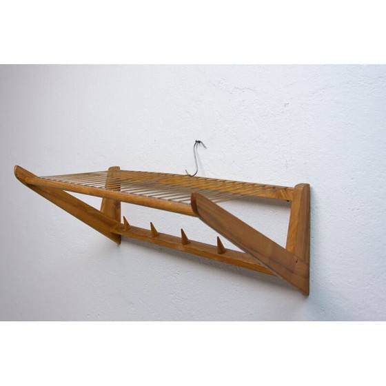 Image 1 of Vintage wall shelf in beech wood by Krásná Jizba, Czechoslovakia 1960