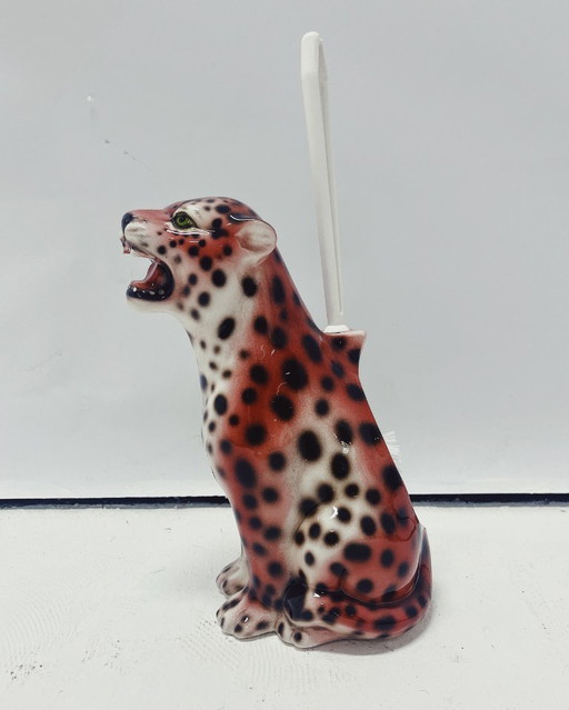 Pink Leopard Statue 