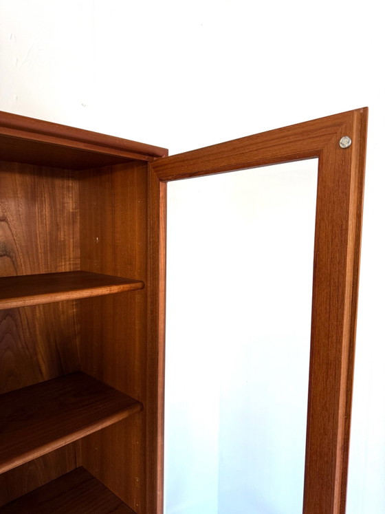 Vintage Teak Display Cabinet, Heinrich Riestenpatt ‘60, Glass, Wood, Brown (photo 8 of 14)