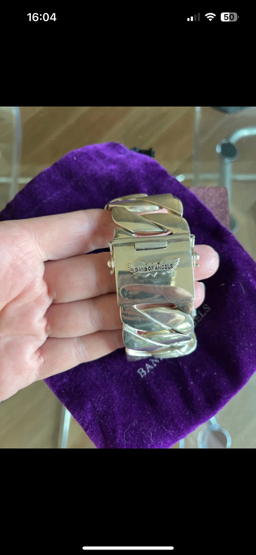 Bracelet à maillons en argent 19 cm