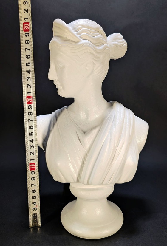 Bemalte Terrakotta-Büste der Artemis – Bildhauerei, Ceramic (photo 5 of 6)