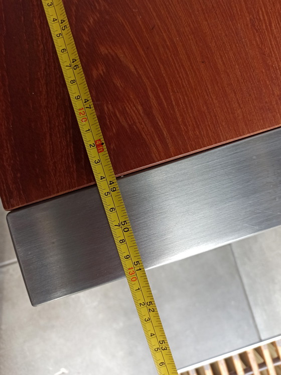 Image 1 of Mooie hout/metalen salontafel