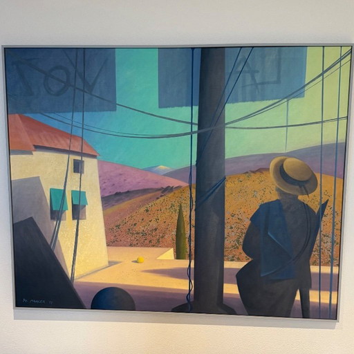 Philipp Mahler – “Philosopher in the Light” (Oil on Canvas, ca. 1995–2000)