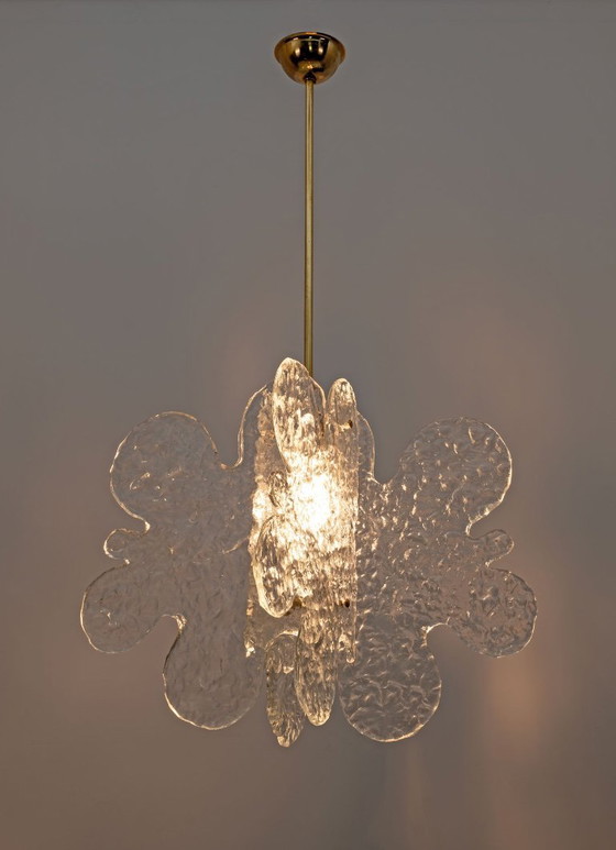 Carlo Nason Mid-Century Modern Pendelleuchte aus italienischem Muranoglas für Mazzega, 1970er Jahre (photo 4 of 7)