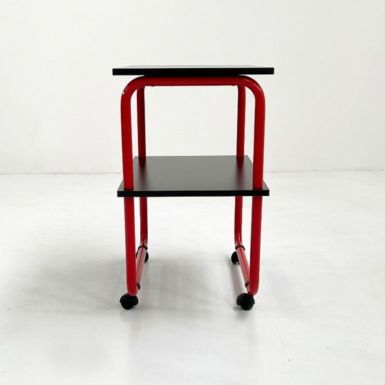 Image 1 of Black & Red Tubular Trolley, 1980s