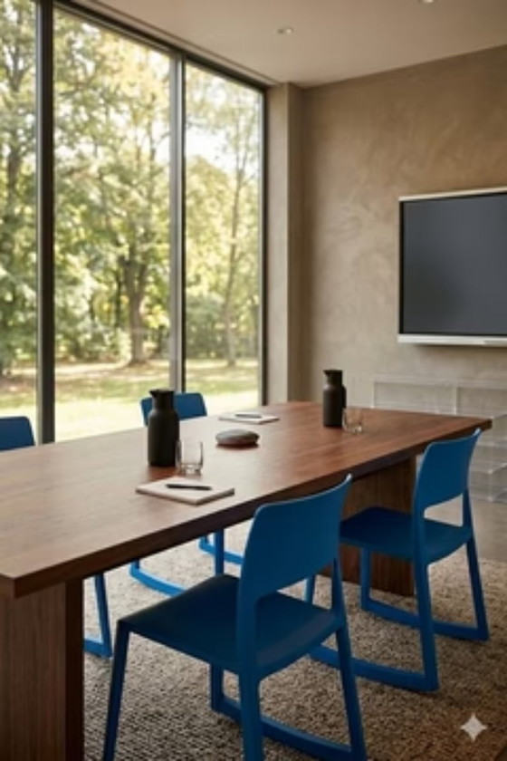 Image 1 of Pacific Blue Stapelbare Cafeteriastoel - Vitra