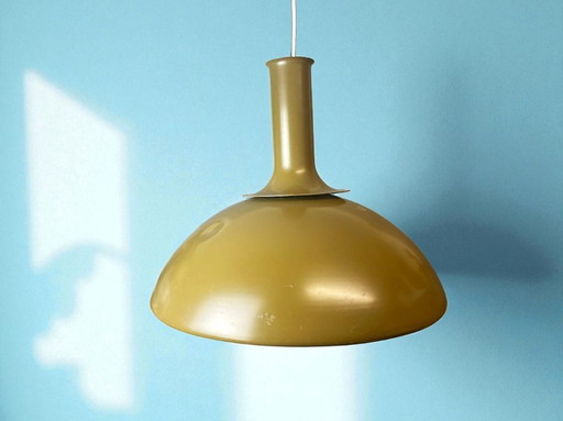 Large olive green metal Ballerina hanging lamp by Sidse Werver Holmegaard