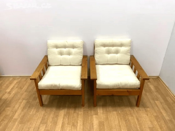 Image 1 of Coppia di poltrone in pino, anni '80, Svezia