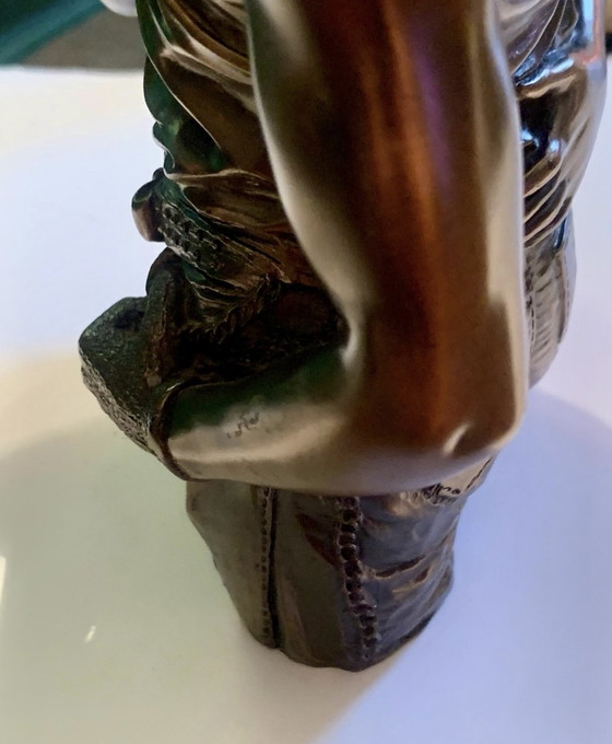 Bildhauerei Oliver Tupton – „Amants passionnés“ – Signierte Kaltgussbronze-Figur – 21 cm / 1,62 kg – Metal (photo 22 of 24)
