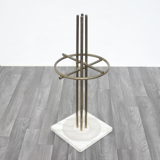 Renato Zevi Metalarte Porte-parapluies en marbre et laiton Design moderne