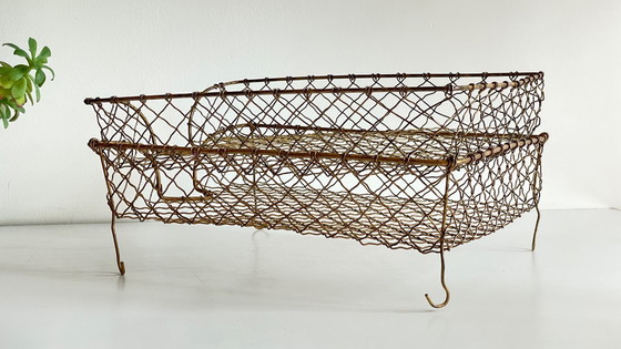 Image 1 of Vintage brass wire letter trays