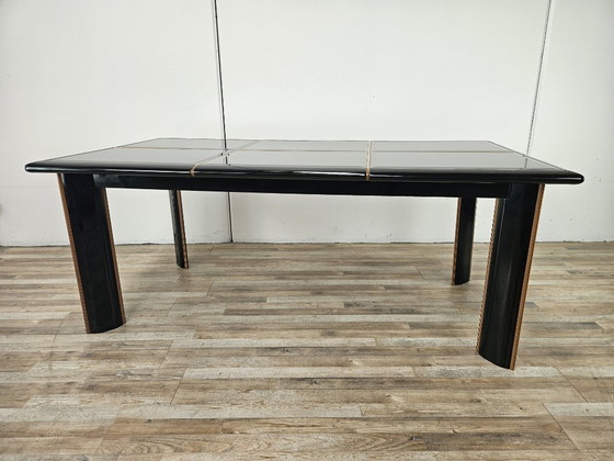 Pierre Cardin Extendable Dining Table in Black Lacquered Wood, 1970 (photo 2 of 22)