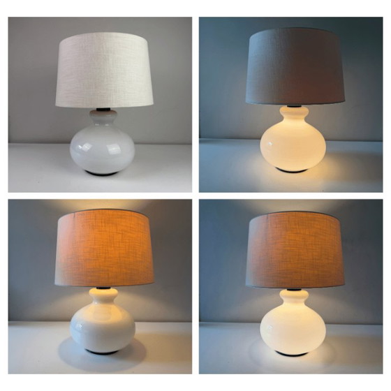 Lampada da tavolo in vetro bianco, base illuminata – Dijkstra | anni '60 – Dijkstra Lampen, Lampade da tavolo (photo 5 of 6)