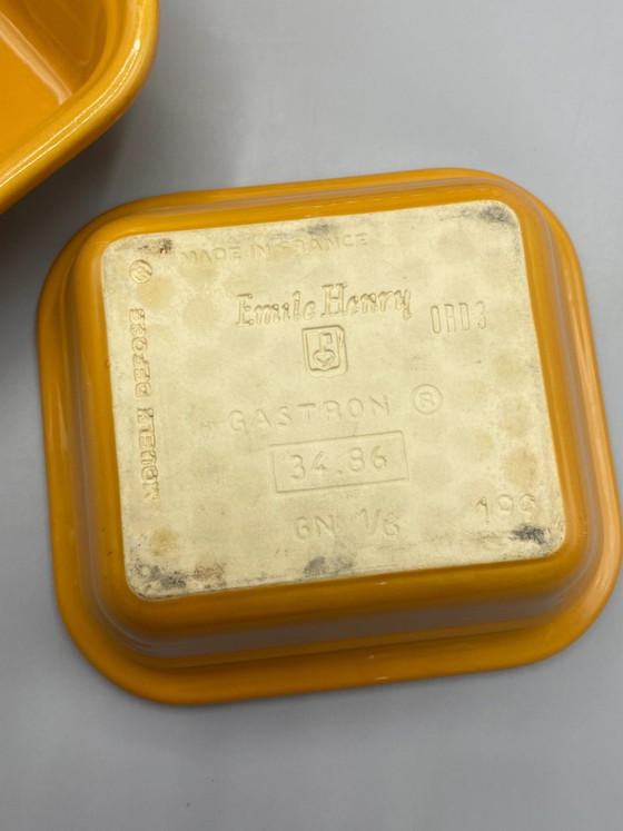 3 fuentes para hornear Émile Henry Gastron - Amarillo mostaza - Años 80-90 – Loza, Ceramic (photo 5 of 10)