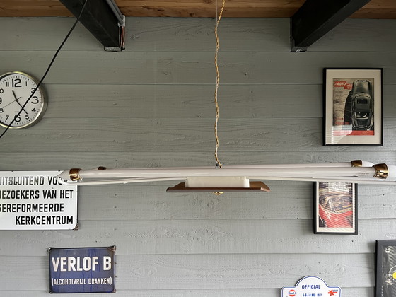 Image 1 of Vintage Hollywood regency style fluorescent tube lamp