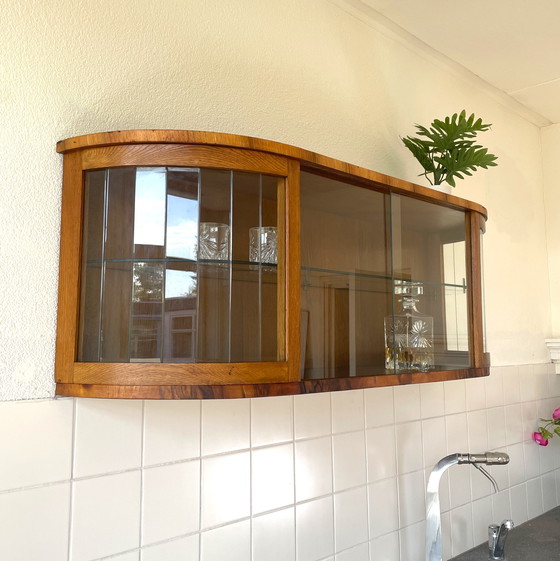 Image 1 of Vetrina sospesa, mobiletto unico in stile art déco 