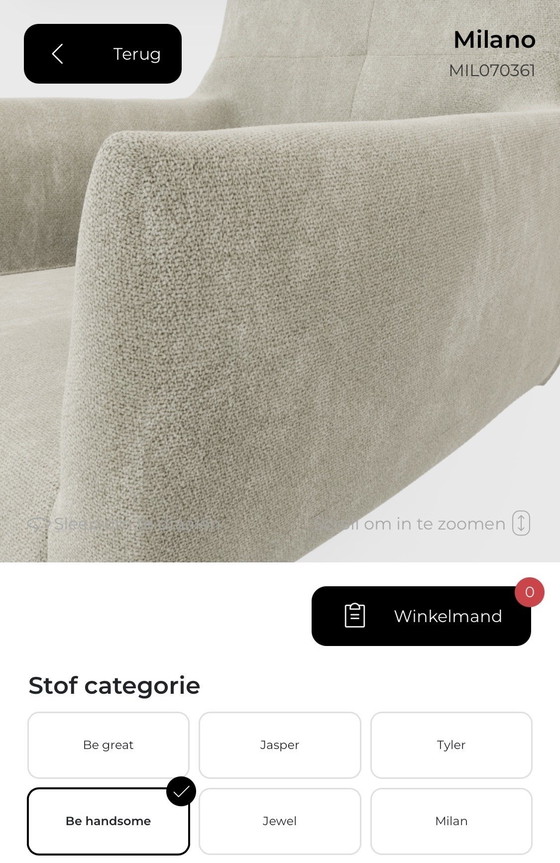 Image 1 of Moods Milano dining table chair 6x be handsome nature 01 Iras 360 anodic