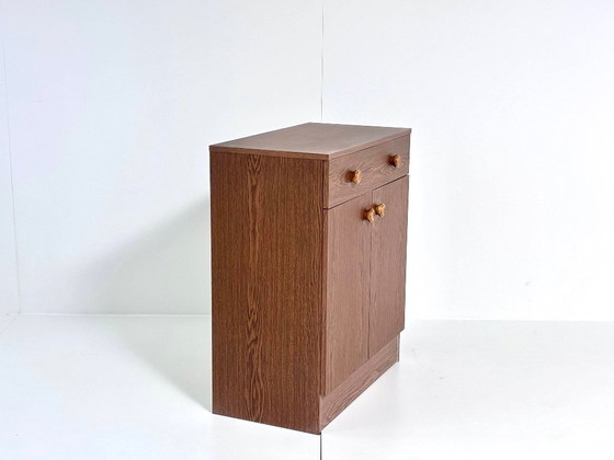 Comò Vintage, Effetto Legno Marrone con 2 Cassetti, Armadi contenitori (foto 10 di 15)