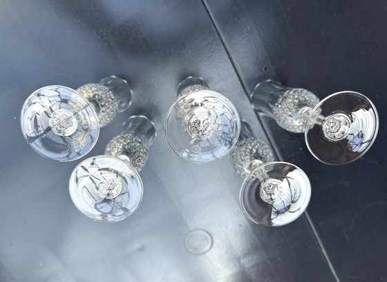 Image 1 of 5 flûtes à champagne Cristal d'Arques modèle Lonchamp Vintage