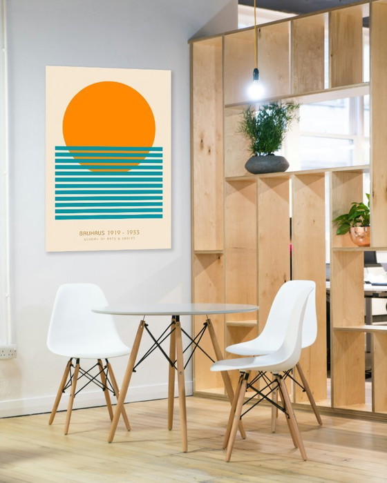 Image 1 of Bauhaus - Zonsondergang 1924 - Minimalistische Kunst - Poster 70 x 100 cm