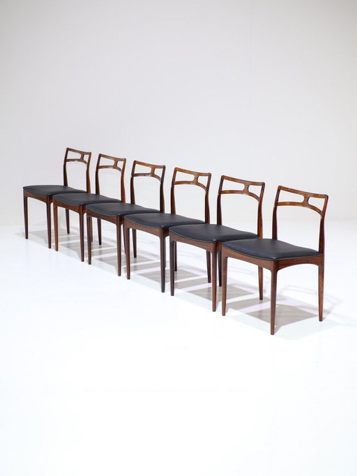 6x Johannes Andersen 94 Esszimmerstühle aus Palisander