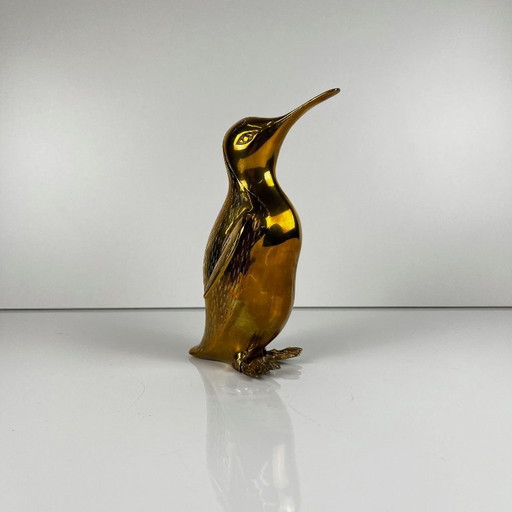 Escultura de pingüino de latón, estilo Hollywood Regency - Midcentury modern