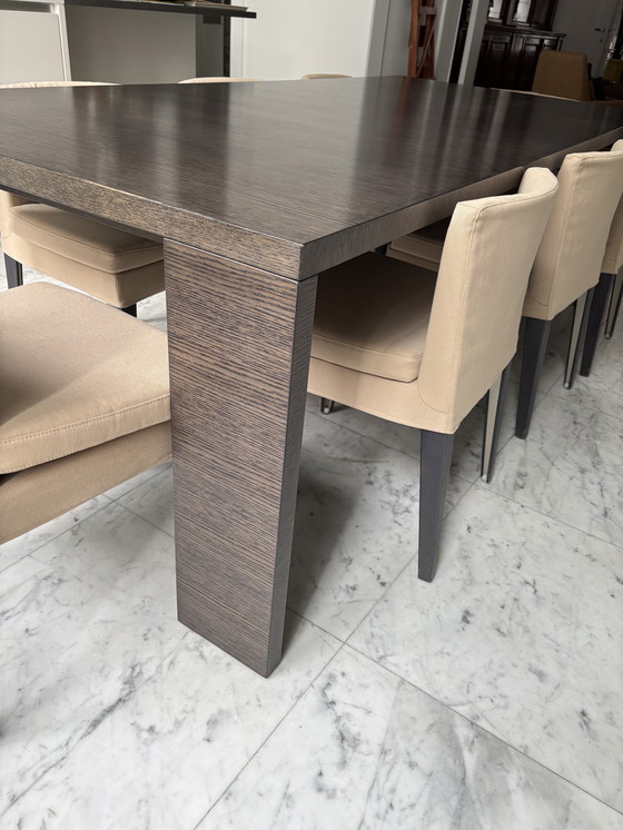 Image 1 of Maxalto dining table with matching Maxalto chairs (8)
