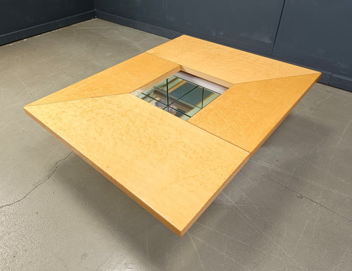 Mesa de centro vintage de madera de fresno de Paul Michel, años 70