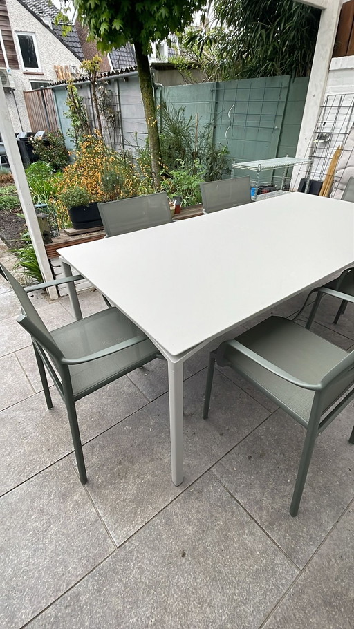 Fermob Calvi Tisch 160x80 in Lehm Grau