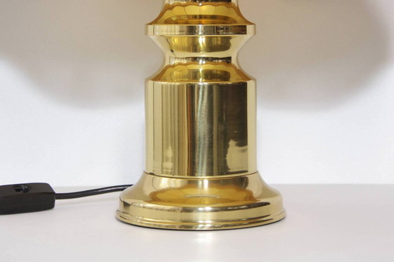 Image 1 of Lampada da tavolo in ottone con motivo 55cm anni '80 J Vintage