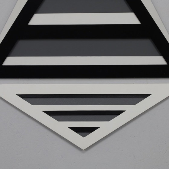 Image 1 of Eef de Graaf – Geometrische Wandskulptur (Triptychon), Niederlande, 1980er