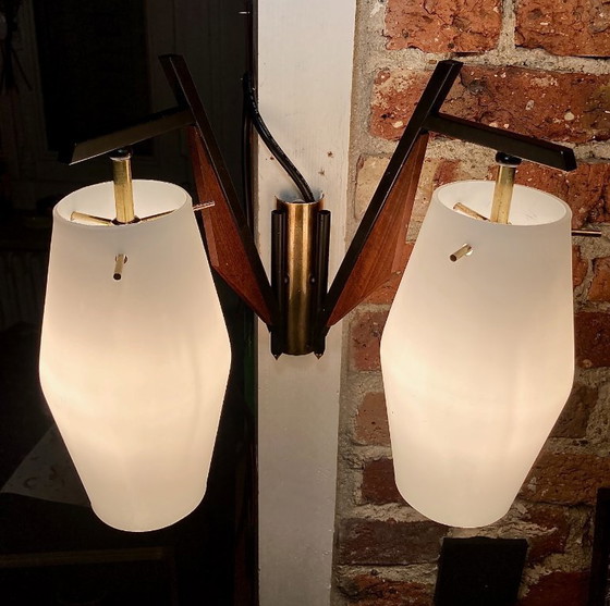 Image 1 of Applique vintage a 2 luci Stilnovo