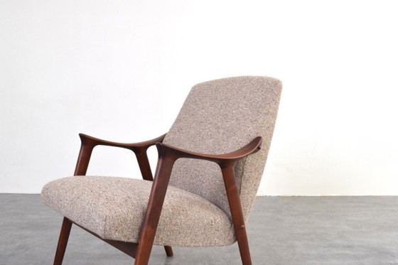 Image 1 of Mid-Century "Tenor" Teak & Boucle Fauteuil van Møre Lenestolfabrikk, jaren 60