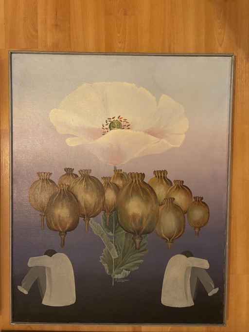 3 Ölgemälde und 1 Zeichnung