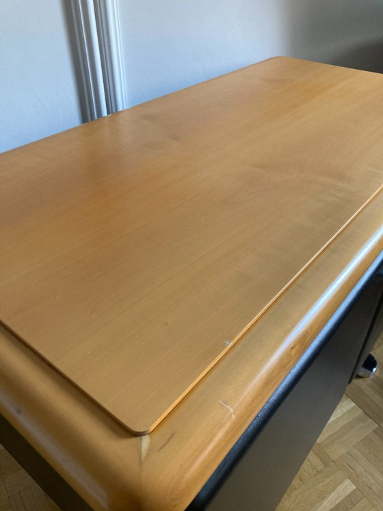 KNOLL Warren Platner Sideboard Lowboard – Leather, Wood (photo 12 of 22)