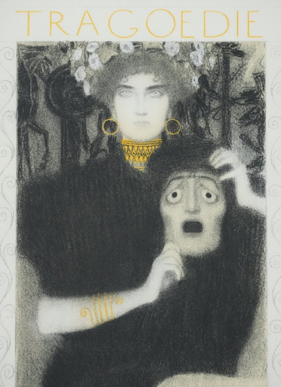 Gustav Klimt: Tragedy, Signed Lithograph – Lithographs & prints, Paper (photo 7 of 15)