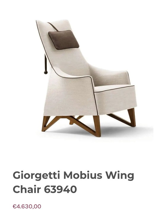 Image 1 of Volledig lederen Georgetti Mobius fauteuil