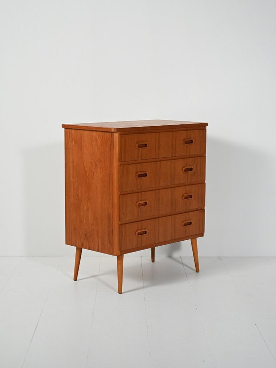 Image 1 of Scandinavian Teak Chest of Drawers, 50s