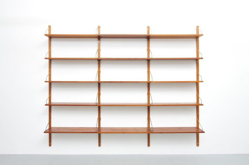 "Royal System" wall shelf made of teak by Poul Cadovius for CADO (1950s)