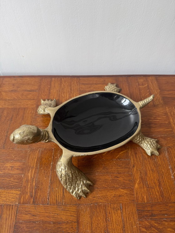 Image 1 of Schmucktablett in Form einer goldenen Schildkröte