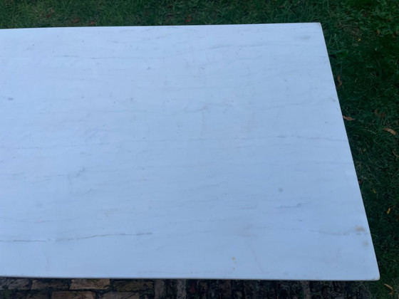 Tuintafel Bistrotafel Met Marmer Frans Antiek Frans – Marble, Wood (photo 13 of 17)